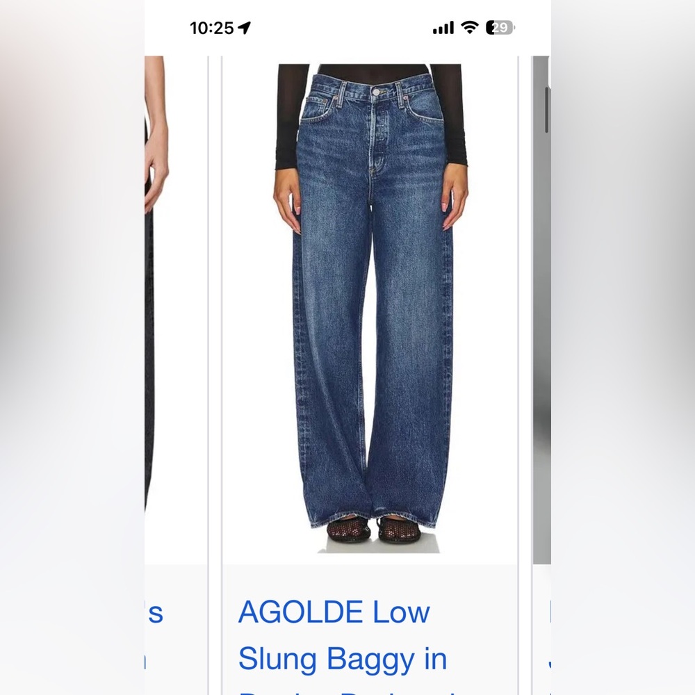 Agolde Low Slung Baggy Jeans